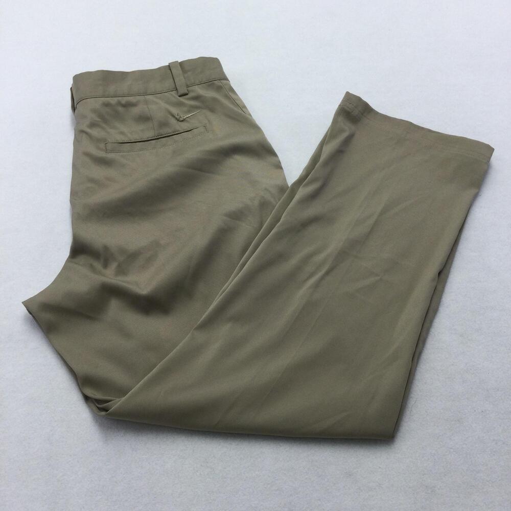 Nike Golf Pants Mens 34x30 Beige Dri-FIT Tour Performance Stretch Pockets